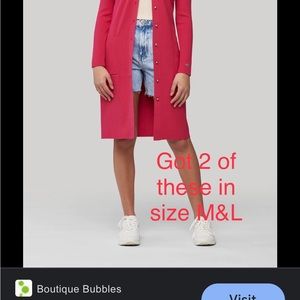 SOIA&KYO HANNA - sustainable slim-fit ribbed coat in hibiscus